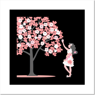 cherry blossom tree Posters and Art